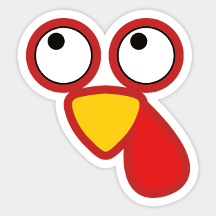 Turkey Face Costume T-Shirt Sticker